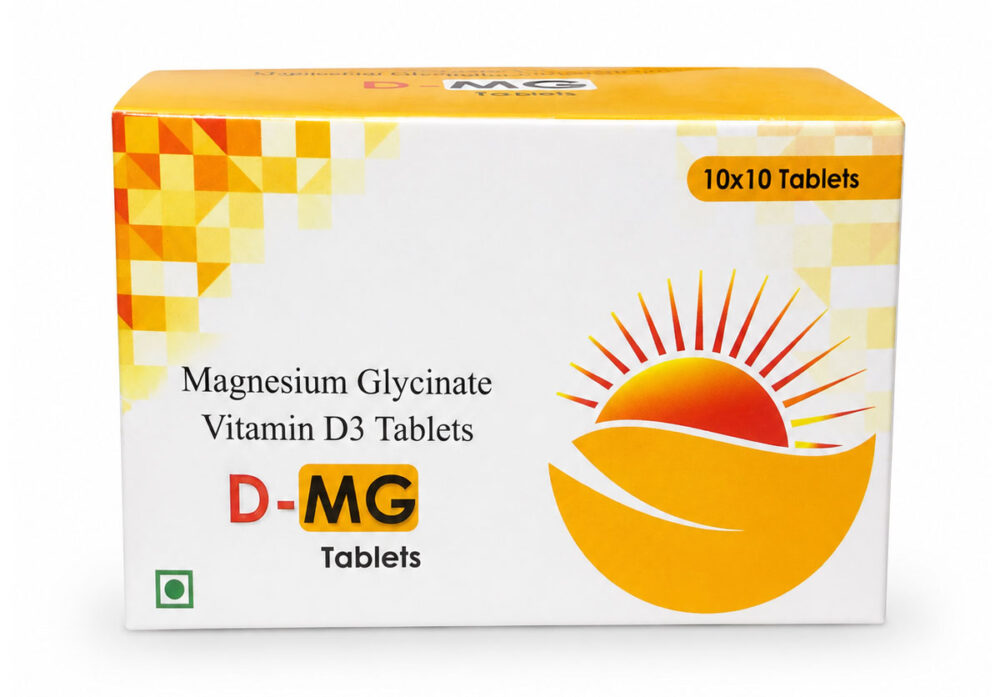 D-MG Magnesium Glycinate + Vitamin D3 Tablets