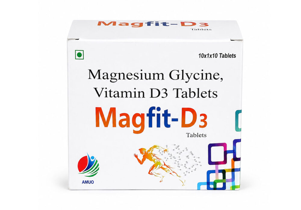 Magfit-D3 Tablets – Magnesium Glycine 250 mg + Vitamin D3 1000 IU